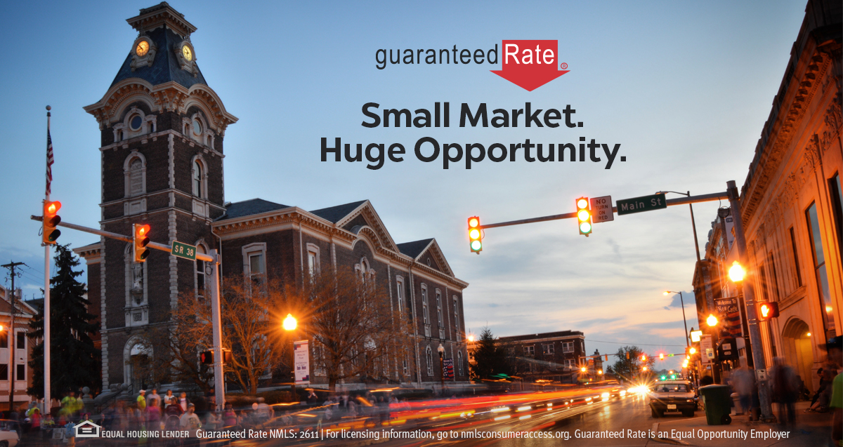 No matter where home is, Guaranteed Rate believes you can take production to amazing levels and help the people in your town. Learn how to open your own branch at careers.rate.com