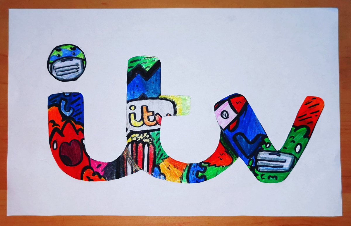 73PTH's tweet image. My son Josh&apos;s entry in the ITV logo competion. He is aged 11. #itvkidscreate #ITVKidsCreate