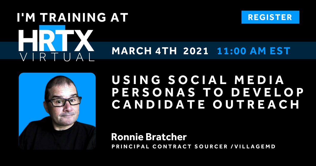 RecruitingBlogs's tweet photo. At #HRTX, learn how to use social media personas to develop better #candidateoutreach with @ronniebratcher. โ๏ธ
Register to join his ignite session๐ฅ followed by an AMA ๐ฃ (Ask Me Anything)!
https://t.co/Y3Mi9TOTC3
#talentacquisition #sourcing #recruitertwitter https://t.co/NAckJh1xQe