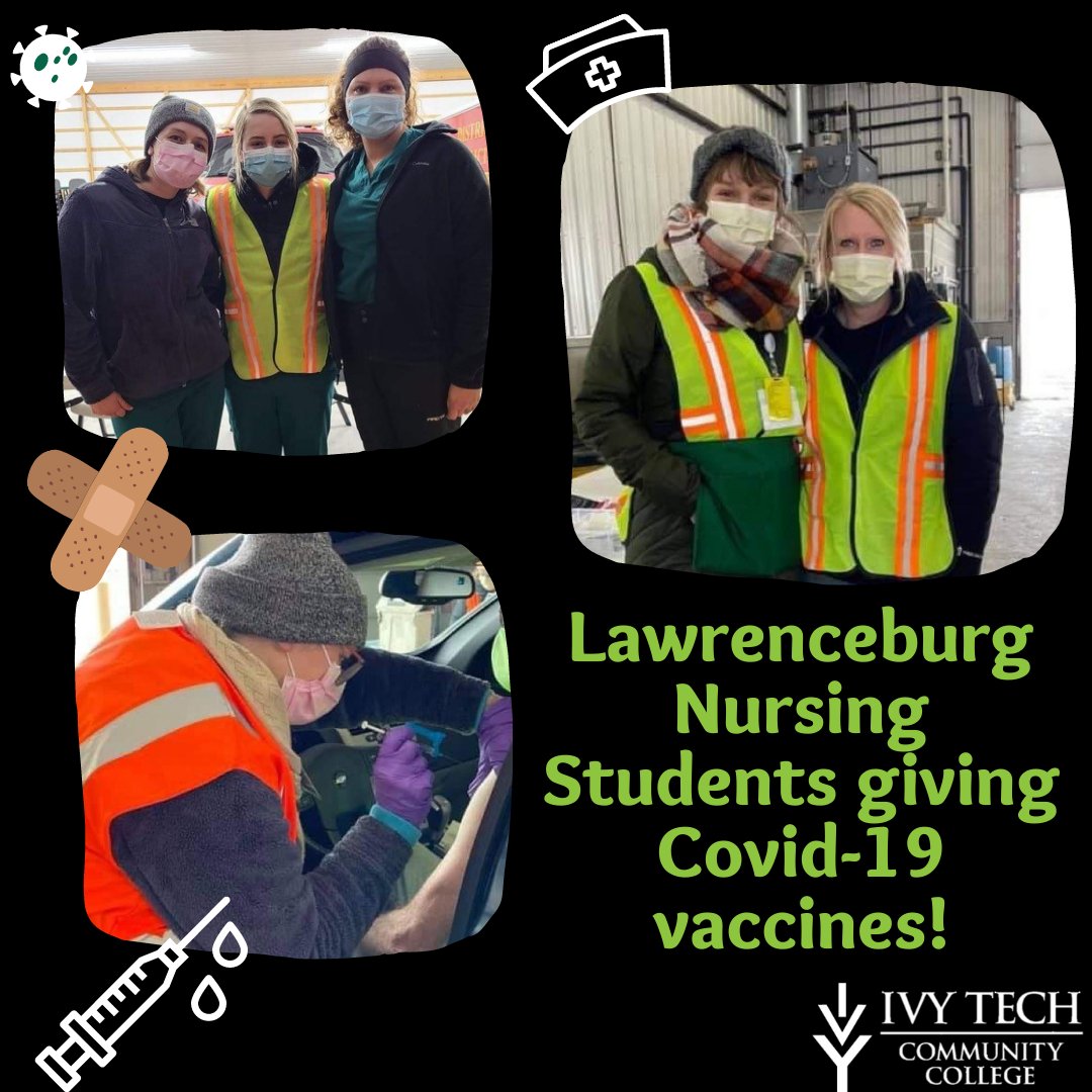 IvyLburgBville's tweet photo. Our Lawrenceburg Nursing Students have had the experience with giving the #COVID19Vaccine in Batesville! Great job, students! #WeAreIvyTech #ImWithIvy #Nursing #IvyStillhere4U https://t.co/poujB6OoSZ