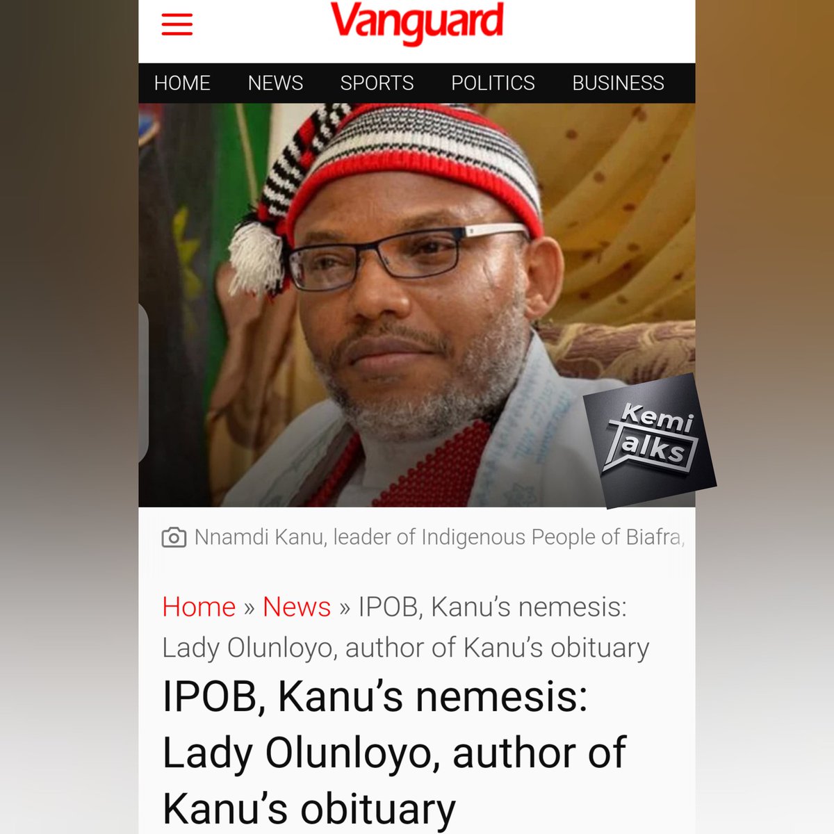 drkemiofnigeria's tweet photo. 20)#IPOBVictims After DSS source told me Kanu wasn't dead but tried to fake his own death to sneak in๐ณ๐ฌ, I was pissed as I vowed never to b used by anyone manipulating news again after Iyabo Ojo/Ibiyeomie when I got a fake newstip that got me detained 6 mos/3 arrests doing my job https://t.co/1ipLN70rG5