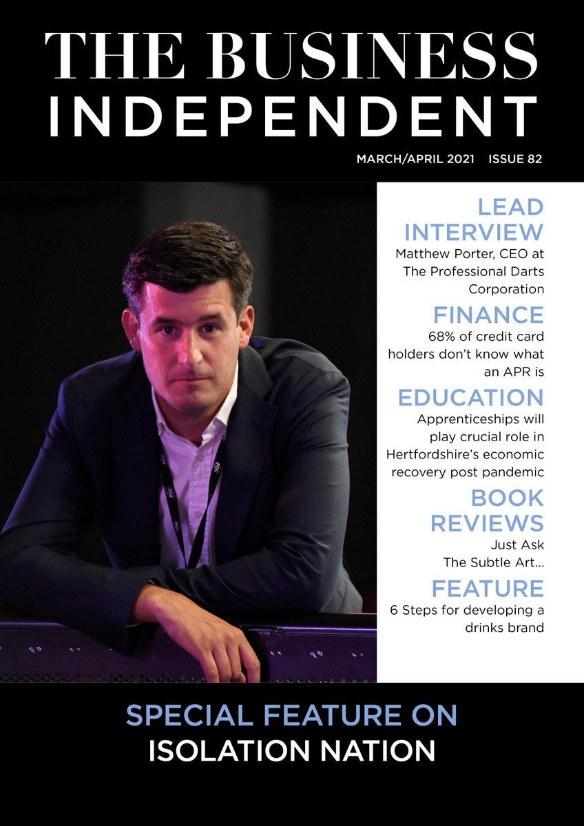 lisabateswallis's tweet photo. Welcome to the March/April issue of the Business Independent Magazine. I interviewed Matthew Porter, CEO at Matchroom Sports.  I hope you enjoy reading this Isolation Nation issue. Please retweet if you do! https://t.co/yQ1T4hQcGY https://t.co/OwtAZX7bZA