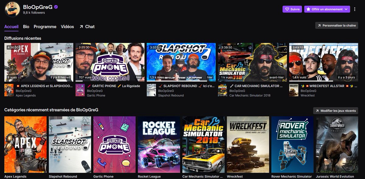 Effectivement pour un mini streamer, ma page d’accueil a vraiment de la gueule. Merci <a href="/Vandek_/">M8 Vandek</a> pour les minia 🔥