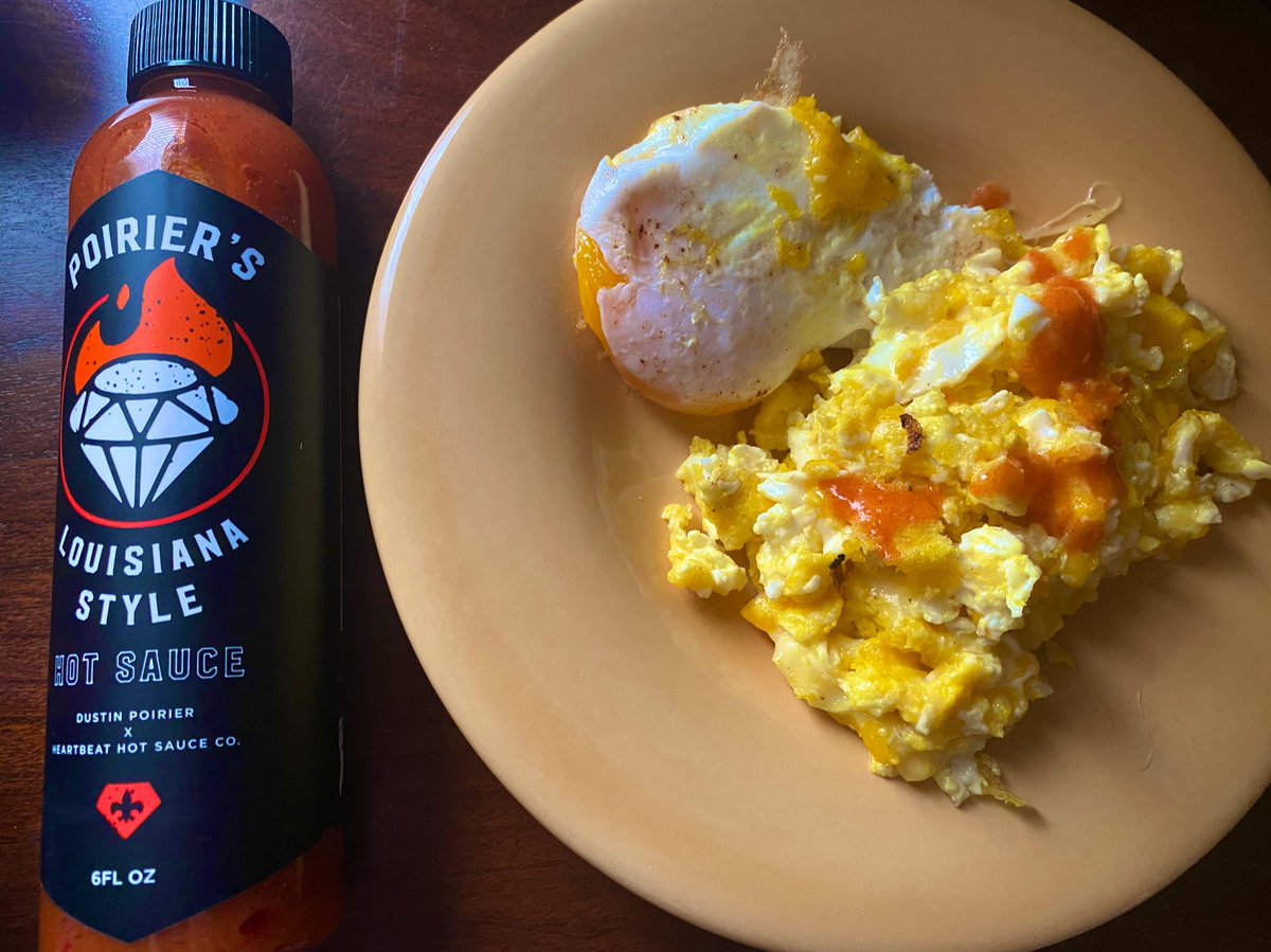 @DustinPoirier @joliepoirier
Love to add some HEAT to my eggs! Great taste yโall *
(& yes I added more)
#thediamond #lafayettestrong #poiriershotsauce #scrambledeggs #protein https://t.co/X2f3tKCKeH