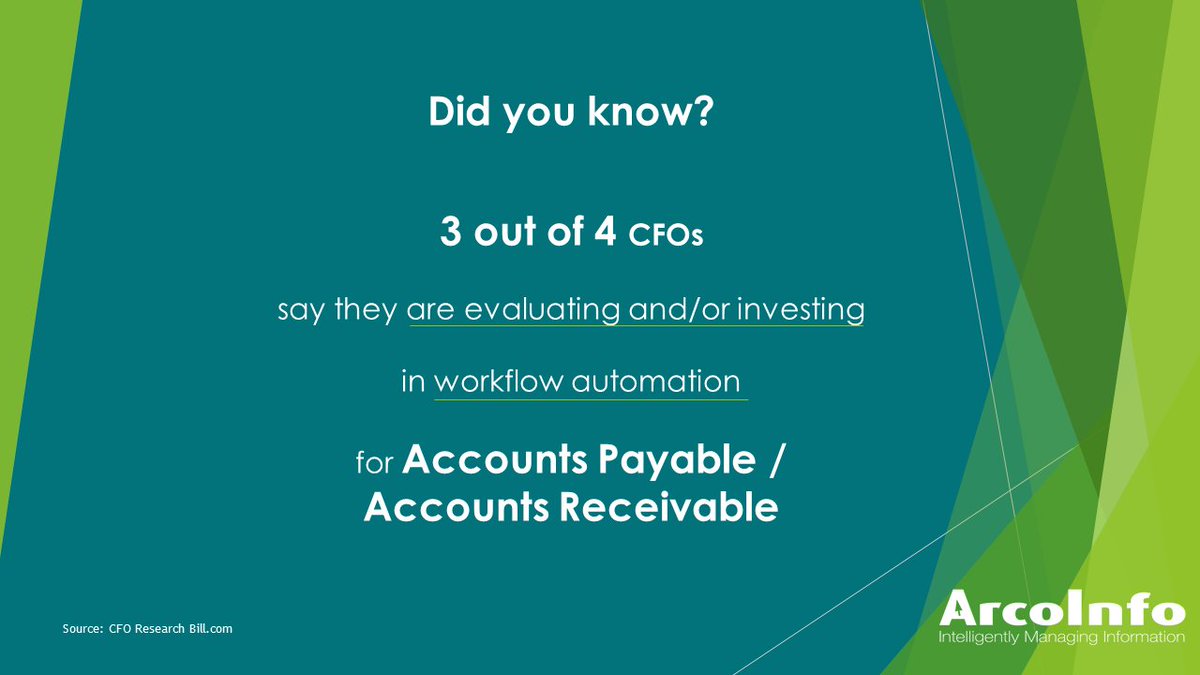 💡 ❕
#CFOs #workflowautomation #accountspayable #accountsreceivable