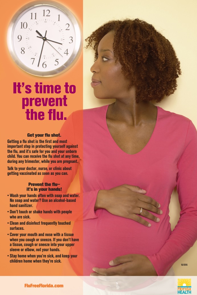 DohOrange's tweet photo. #Moms to be, remember to get your #Flu shot to protect you and your unborn child! 

It’s not too late to get your Flu shot. 

The Flu season runs thru April/May.  Also, eat #healthy and get your rest. #FluFreeFL https://t.co/6SAC162JlP