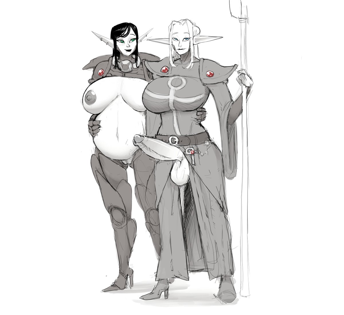 Two eldar girls taking their time to repopulate their CraftWorld
The whole 3 pic series =)