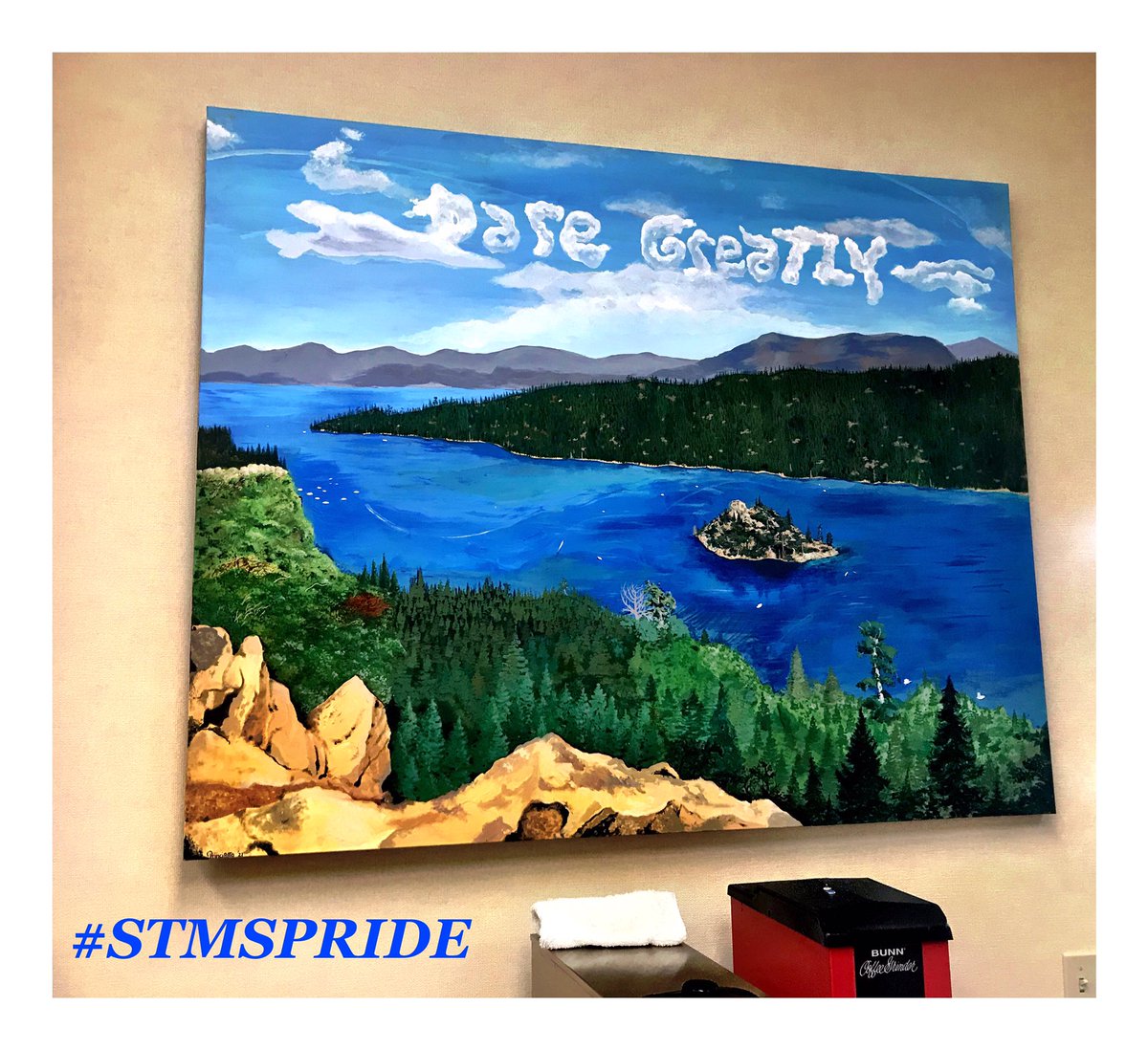 I’m so proud of this new addition to our staff room from our very own Mr. Principato  <a href="/BrianPrincipato/">STMS ART</a> #STMSPride #weareltusd