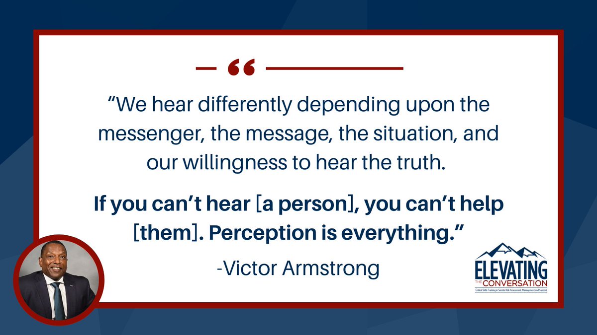 A powerful conversation today with <a href="/1of2vics/">Victor Armstrong, MSW</a>. Perception is everything. <a href="/ColoradoPsych/">Colorado Psych Assoc</a> <a href="/JudisHouse/">Judi's House/JAG Institute</a> #ElevatetheConvo