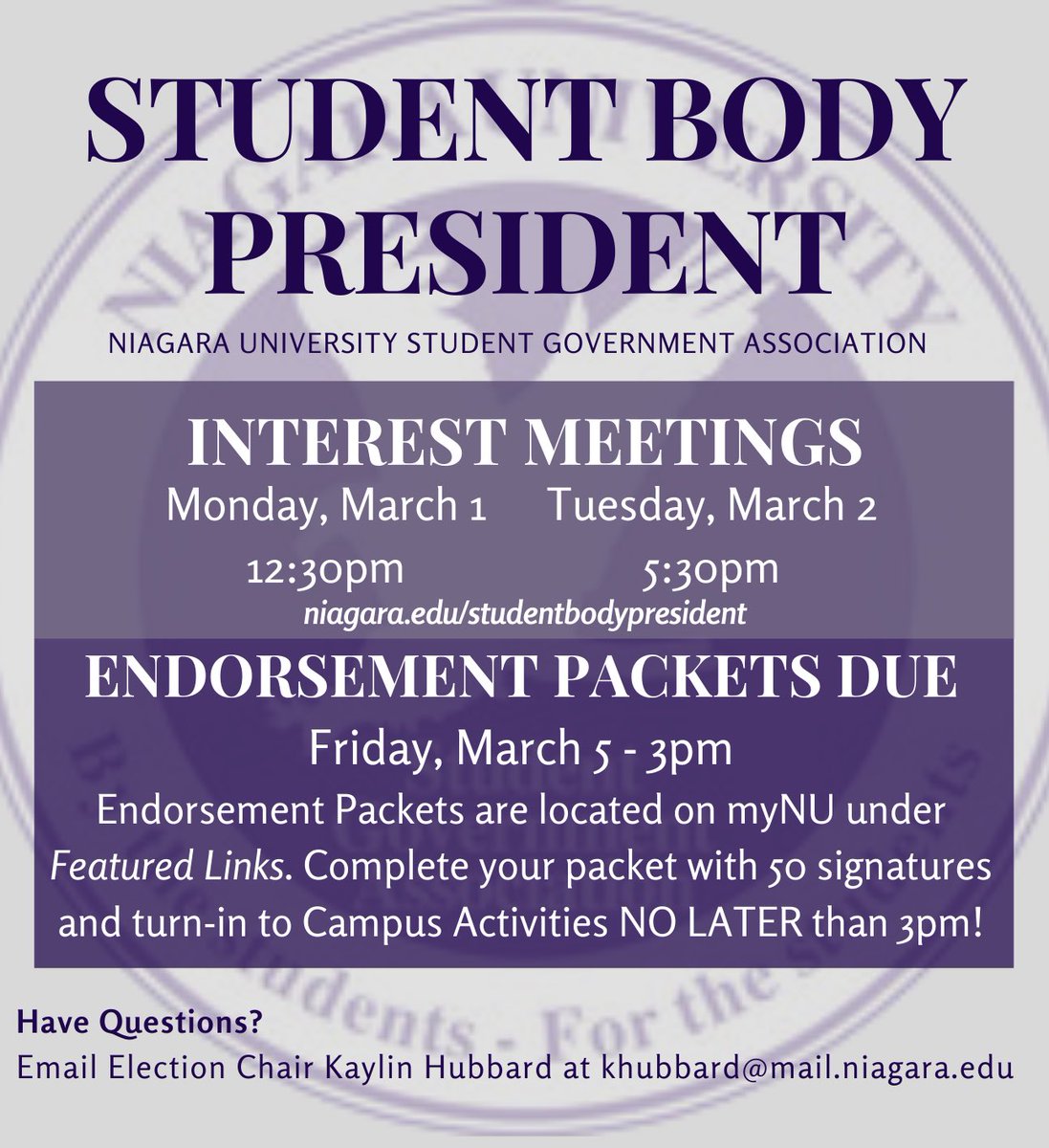 It’s a great day to run....for Student Body President!
Join our Zoom info sessions next week to learn more!