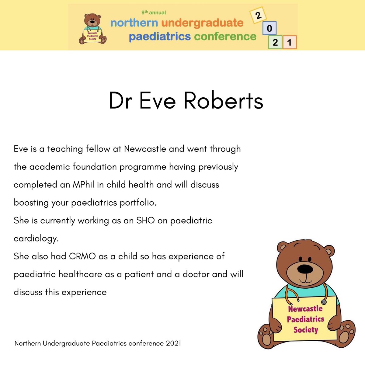 Introducing our third speaker - Dr Eve Roberts !!
#NUPSconference2021