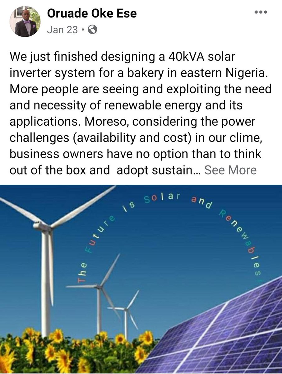 RETTInstitute's tweet photo. #AlumniSpotlight. Today we will like to celebrate Engr Oruade Oke, #RETTI Alumni class of 2019
 He's the CEO of SIEL (https://t.co/TzpJCXv9Fe) After undergoing our solar course in Nov 2019, he created his solar company and has installed more than 82kva of solar power in one year. https://t.co/IVhNv6mVXQ