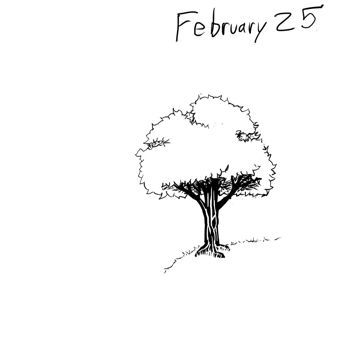 ! #dailysketch #drawingeveryday #digitalsketchbook #drawingtrees #drawinglandscape #lineart