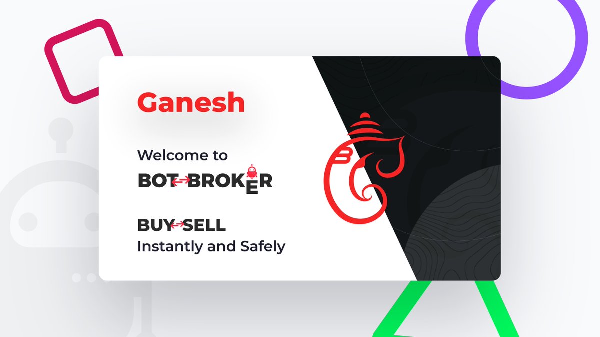 BotBroker_io's tweet photo. We’re excited to announce the addition of @theGaneshBot to the BotBroker family! 🎉

Safely buy or sell your keys now! 🔥

https://t.co/qGk7PXCqrg

We’re giving away 3 BotBroker coupons to celebrate! 

Follow, Like, RT and turn on notifications for a chance to win. ♥️ https://t.co/9pCAUKGOvZ