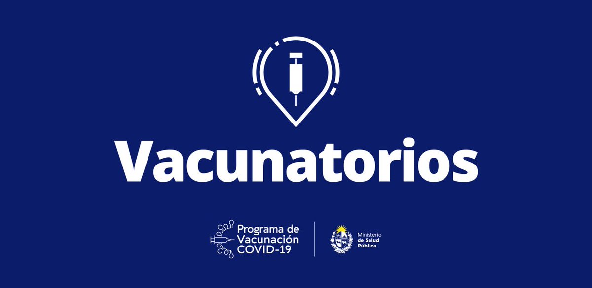 MSPUruguay's tweet photo. Listado completo de vacunatorios de todo el país, en los que podrán vacunarse contra #COVIDー19 las personas incluidas en los grupos habilitados para esta etapa. 

Descargar ➡️ https://t.co/z9tdv9kNdA https://t.co/JEeLx9AUWH