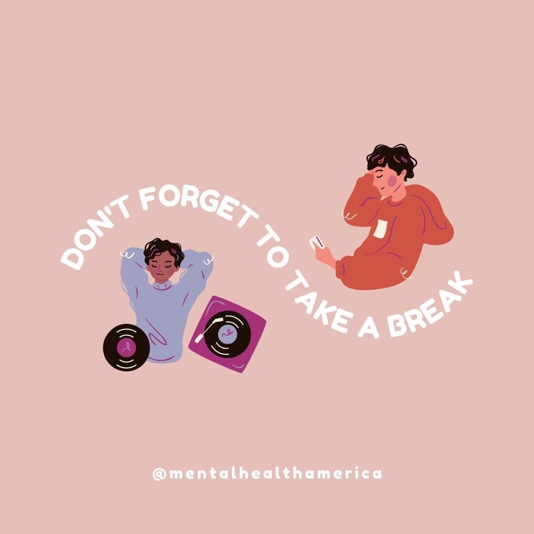An important #reminder from our partner <a href="/MentalHealthAm/">Mental Health America</a> Don't forget to set aside some time for yourself this #weekend.