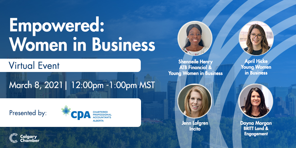 Join us on International Women's day as we celebrate women leaders in Calgary. This conversation will cover the challenges women have faced over the past year, while honouring their successes. Join the conversation, get your ticket today. 
ow.ly/H6WY50DI8ad