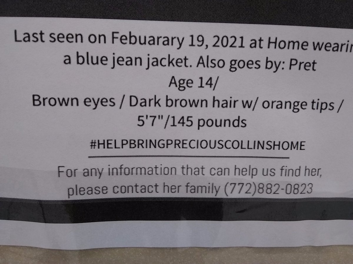 JeffersonandCo's tweet photo. #BREAKING MISSING 14 y/o GIRL in Georgia
#HelpBringPreciousCollinsHome  770-882-0823 @KipLyn @IHaveVanished @voicing_freedom @BanannaV @LCynsational @BlkGirlTragic #femalenotfeemale #AtlStrong  #Atl 
@@ https://t.co/oTcoHL8Dn2