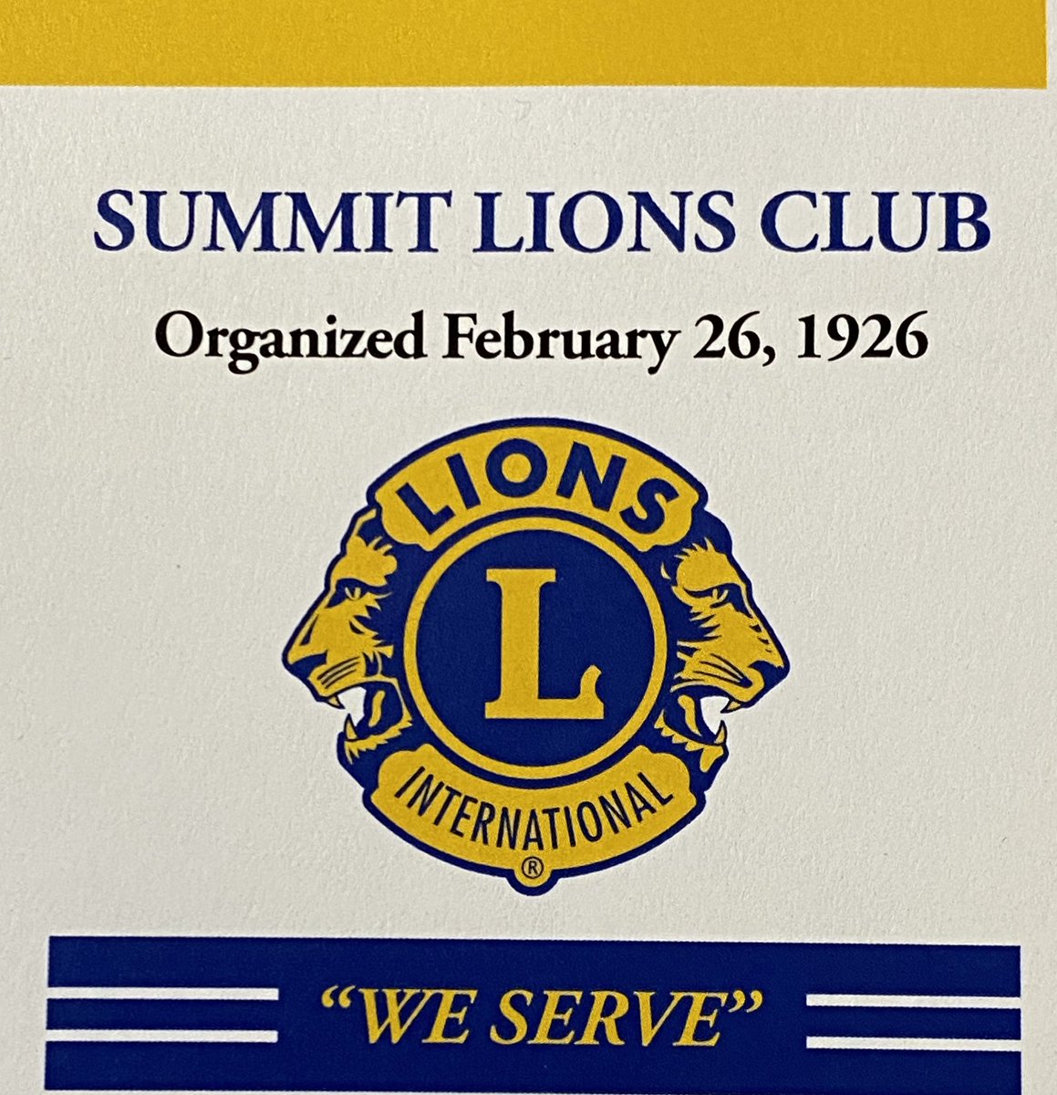 HAPPY 95th BIRTHDAY DEAR SUMMIT LIONS FEBRUARY 26!! To find out more about the Summit Lions Club and how you can help us meet our goals, visit our website summitlionsclub.org