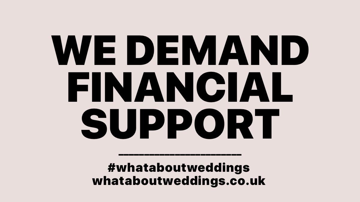 The roadmap doesn’t aid recovery. It’s more hardship. More revenue lost. More reserves depleted. Help us, or watch businesses close and jobs be lost. <a href="/RishiSunak/">Rishi Sunak</a> #whataboutweddings