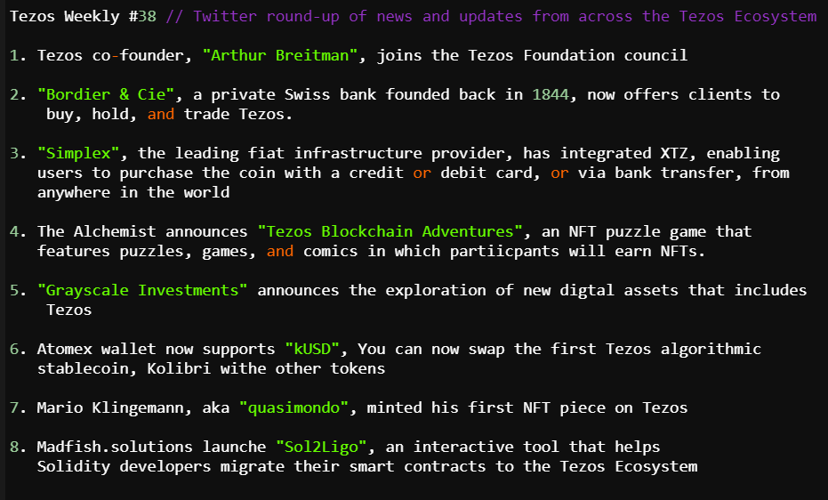 tezos photo