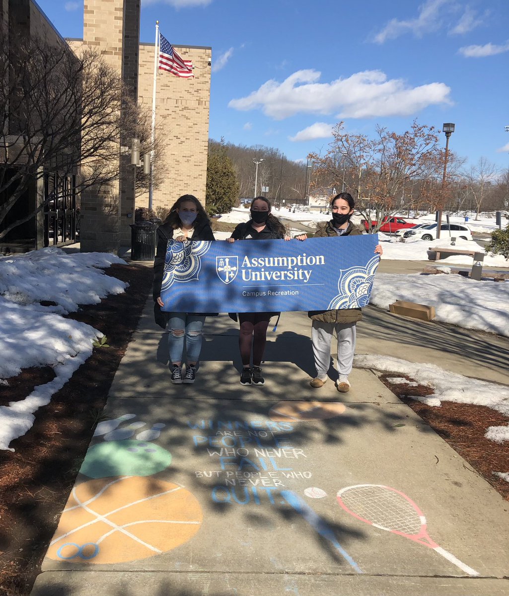 CONGRATS! Thank you to everyone who participated in the Chalk-Off event, you made it amazing! After much deliberation, we decided these teams both represented recreation very well in the spirit of NIRSA National Recreation day. Each member has received one of these yoga mats each