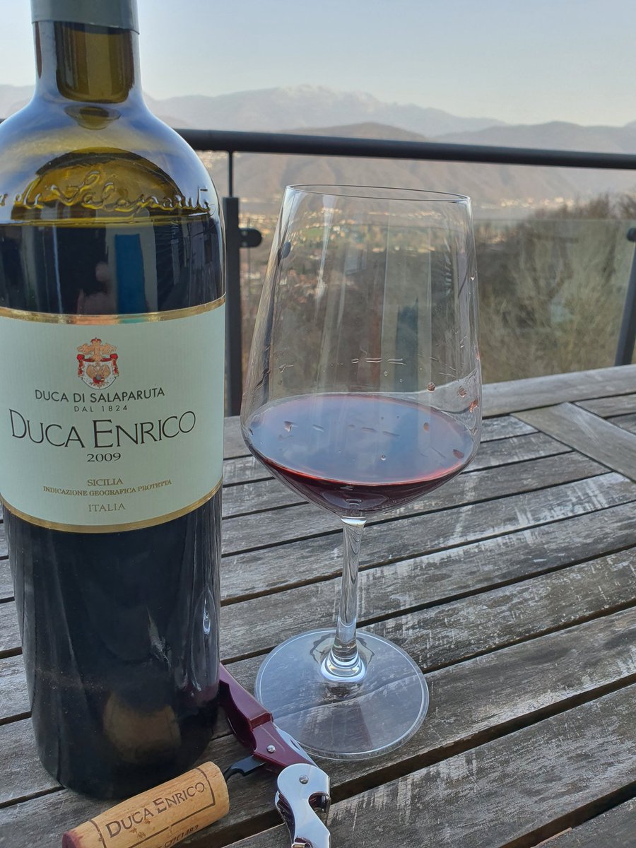 KerinOKeefe's tweet photo. This 2009 #DucadiSalaparuta #DucaEnrico is a fantastic surprise. 1st #Sicilian label made w/ 100% #NerodAvola it's extraordinary: smooth, delish &amp; while complex still fresh &amp; extremely elegant. Polished tannins support ripe blackberry, dried cherry, prune, carob, incense, tobacco https://t.co/FyEHbvWtGM