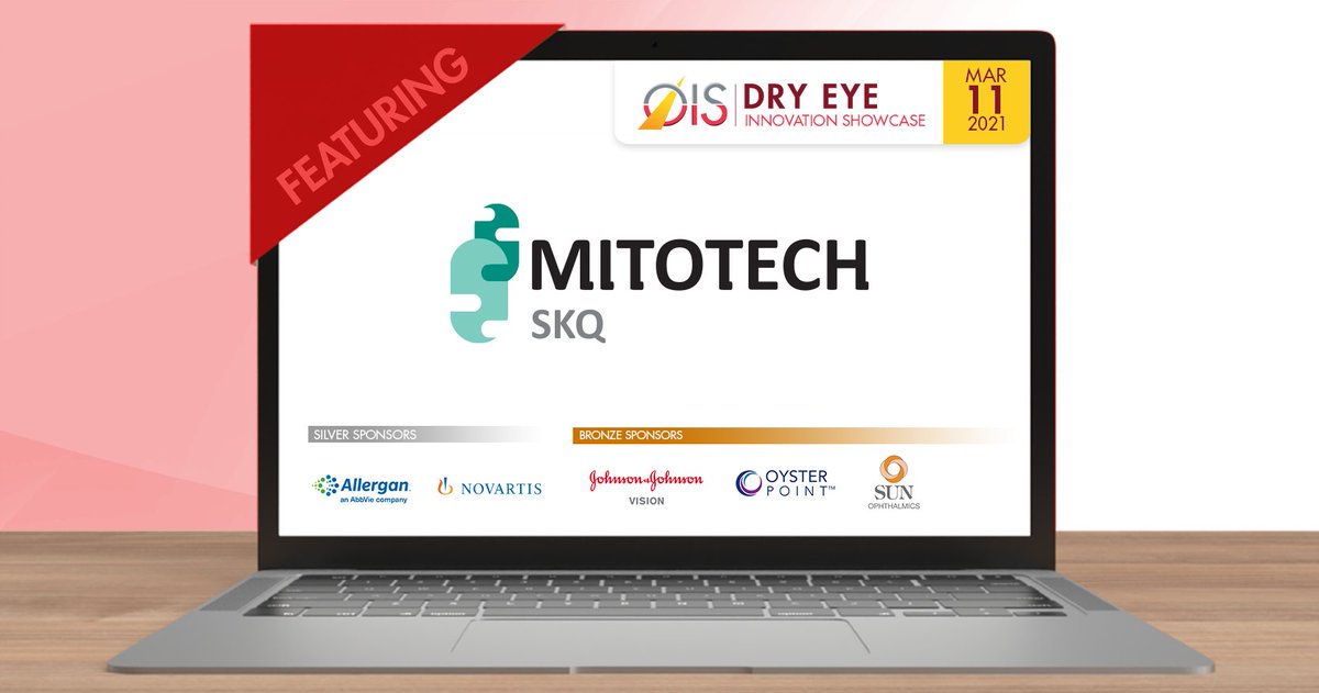 On March 11 Mitotech will be presenting its VISTA-2 Dry Eye study results and ophthalmology pipeline at the OIS Dry Eye Innovation Showcase! Hope to see you then! #OIS2021