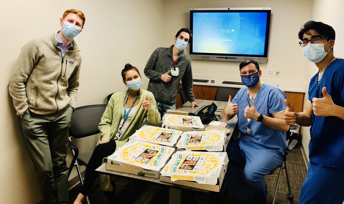 Happy “Thank a Resident Day” from your friendly UIC radiology residents munching on pizza courtesy of one of our attendings!