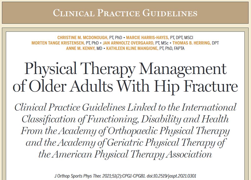 JOSPT's tweet photo. @JOSPT had multiple open access articles this month, including the #CPG on physio management of hip fractures and its associated #PerspectivesForPractice
Take full advantage below π
CPG - https://t.co/laNn0QQqRh
P4P - https://t.co/b6Uy2DILIh
#yourJOSPT #WeekendReading https://t.co/tqgqzbMRr4