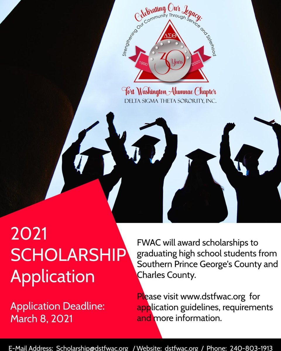 Scholarship Opportunity 🚨 

Class of 2021. Contact <a href="/FWACDST/">DST-FWAC</a> for more information!