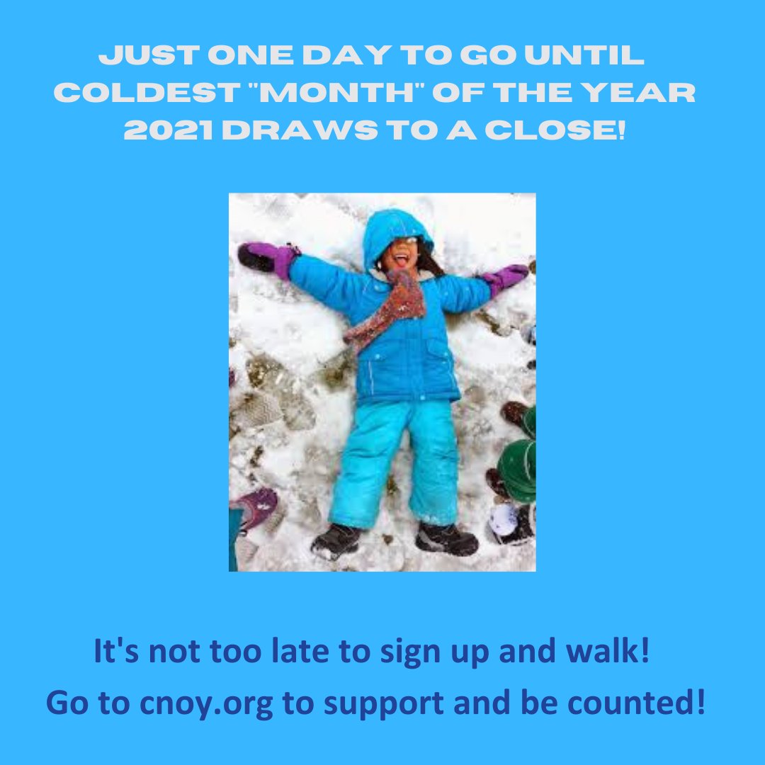 It's not too late to take a walk on the great side!  Coldest month of the year is still underway, but only through this weekend!  Don't miss out on being part of this incredible event.  Go to cnoy.org/location/nanai…, or /oceansideparksville  #CNOY21