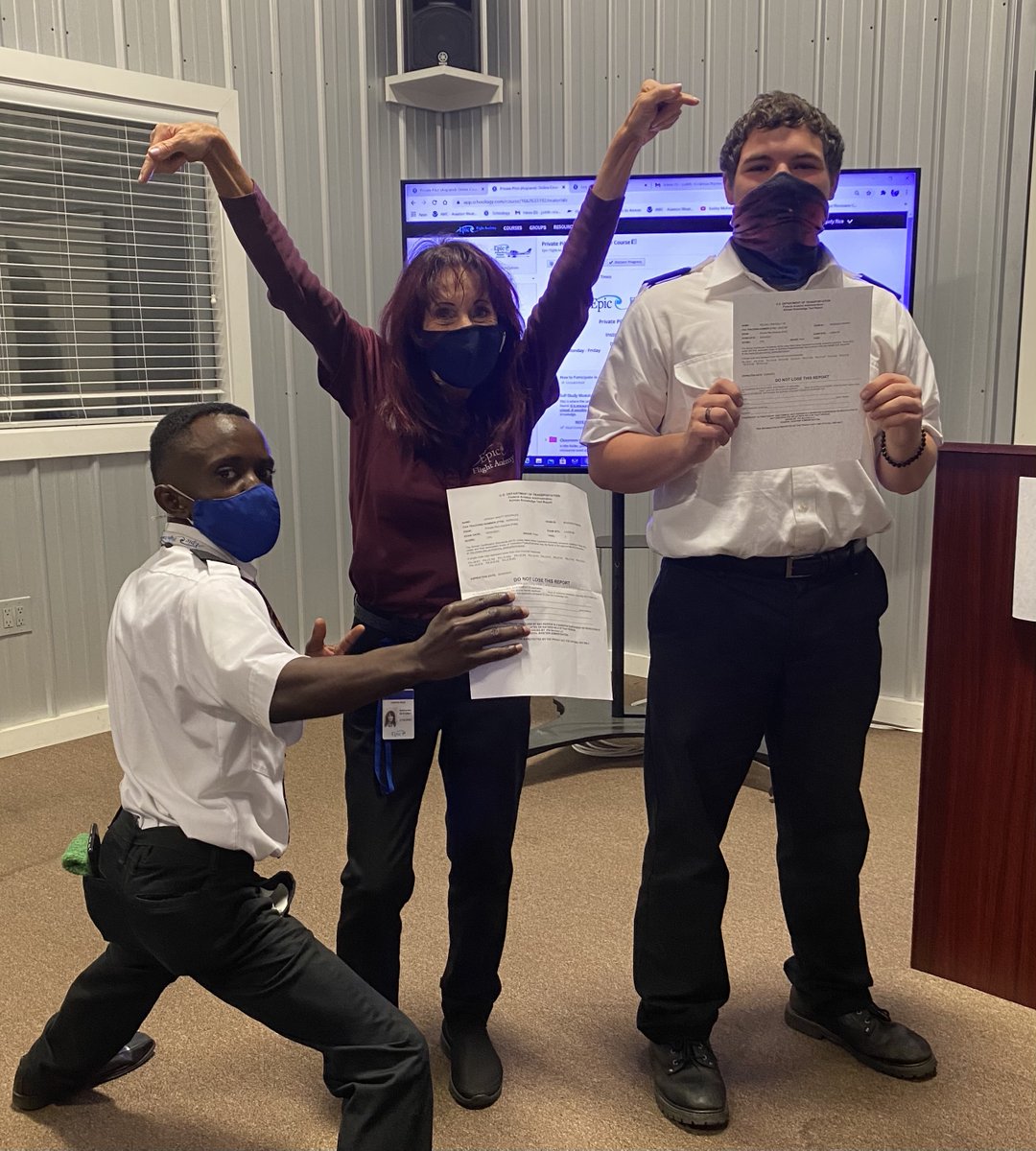epicfltacademy's tweet photo. CELEBRATING library study buddies Jeremy and Kelvin for passing their Private Pilot FAA Written Exam!
Both of your futures are bright, and Epic is excited to help you on your journey throughout aviation.
#flightstudents #epicstudents #epicflightacademy https://t.co/0nC914Vu2N