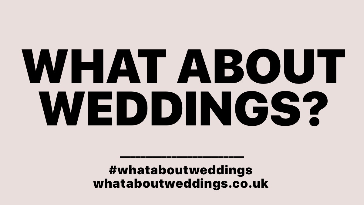 Different year, same question. What about weddings? And what is it about weddings that government seem so hard to understand or so impossible to deal with? A little more respect and attention for a £14.7bn sector and 400,000 workers would be nice...

#whataboutweddings