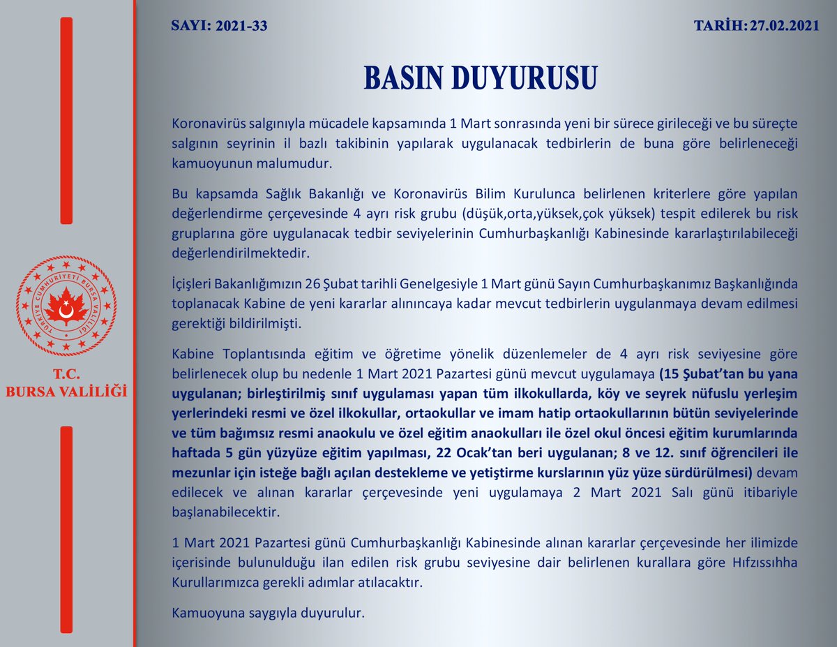 Basın Duyurusu (2021-33)