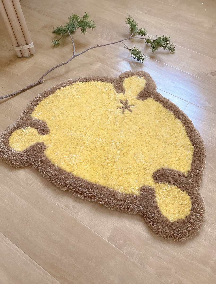 arielsbored's tweet photo. did someone say animal crossing sanrio purin purin pompompurin butt rug but make it real life!? hi 🧸✨ https://t.co/WO9LQf3bjy
