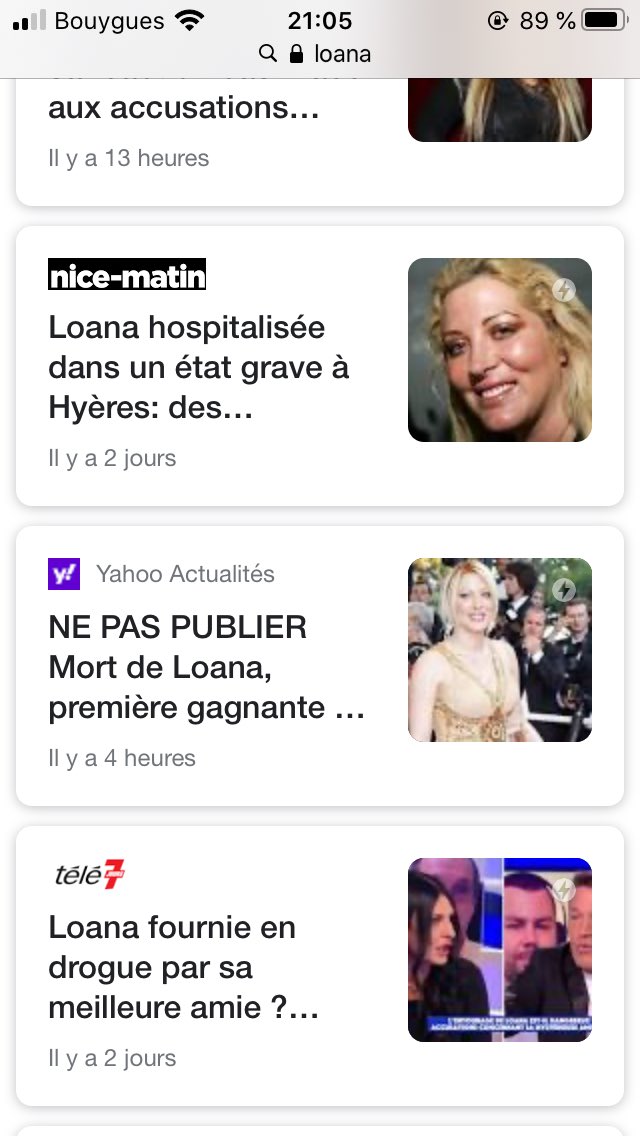 franck_sharko's tweet photo. Google garde encore la trace de la grosse bourde de ⁦⁦@BFMTV⁩ #loana qui est le stagiaire qui va se faire virer ? https://t.co/wotoSkDq7u