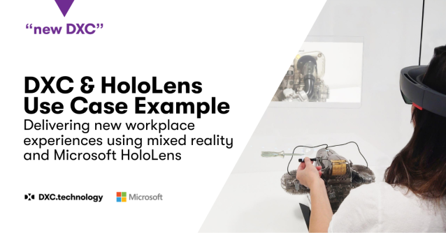 Learn how we are delivering new workplace experiences using mixed reality and <a href="/HoloLens/">Microsoft HoloLens</a>. Visit our showcase page at #MSIgnite. <a href="/msPartner/">Microsoft Partner</a> #DXCPartners bit.ly/3dOXQ3V