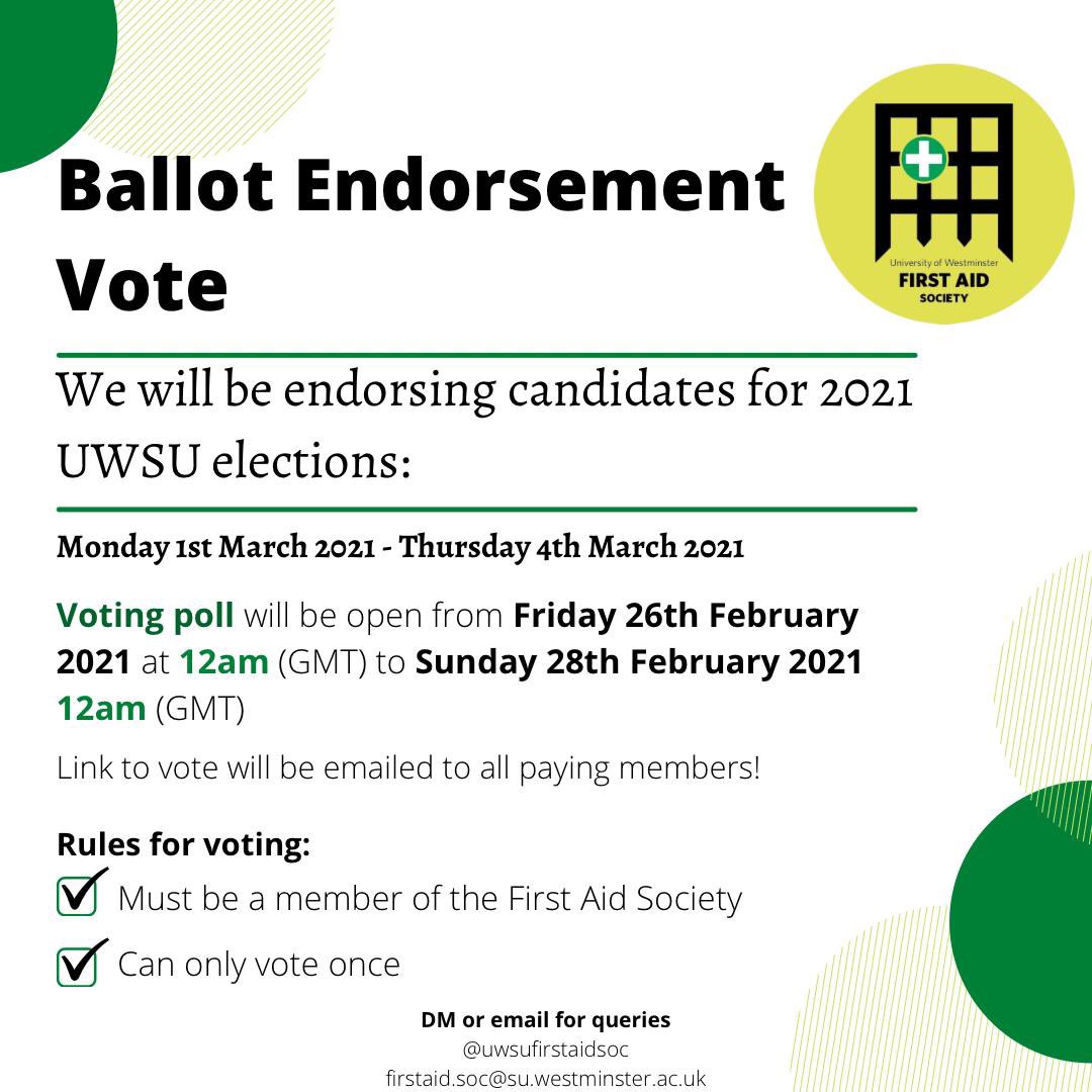 Good luck to all candidates🥳
<a href="/WestminsterSU/">Westminster Students' Union</a>