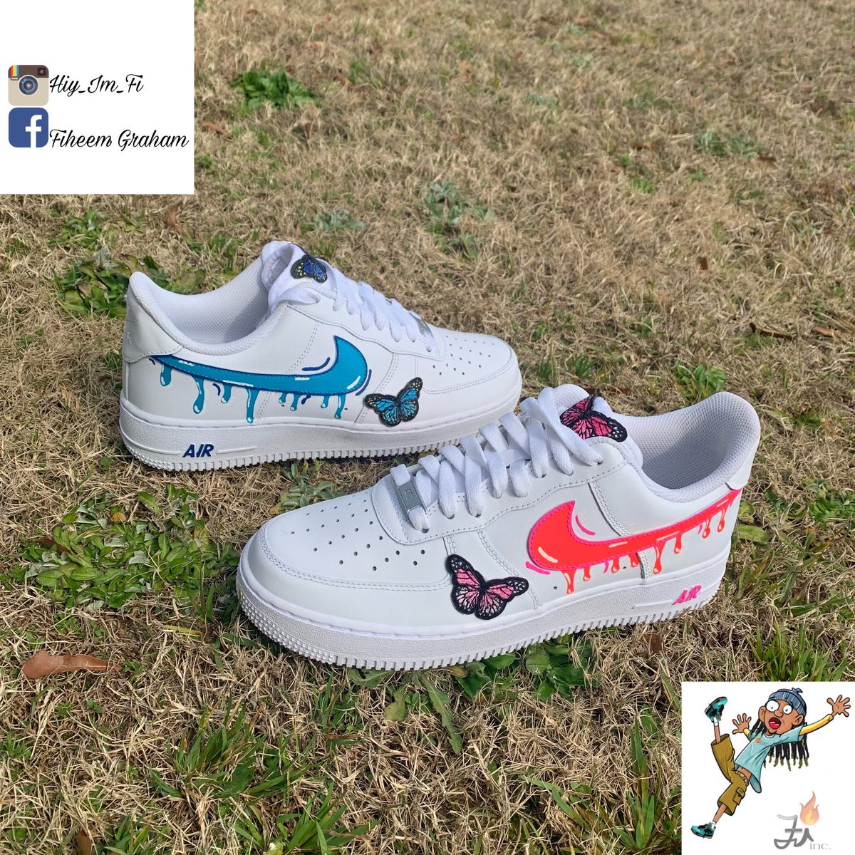 Hiy_Im_Fi's tweet photo. Custom “  CottonFly ButterCandy “ Nike AF1 🦋🍬🔥 (look at first comment for video)
#Fiinc #SupportFiInc ❗️( couldn’t think of a what to call them so, COMMENT WHAT YOU WOULD NAME THESE FORCES ❗️ GO ❗️ https://t.co/qpstjD63Yf