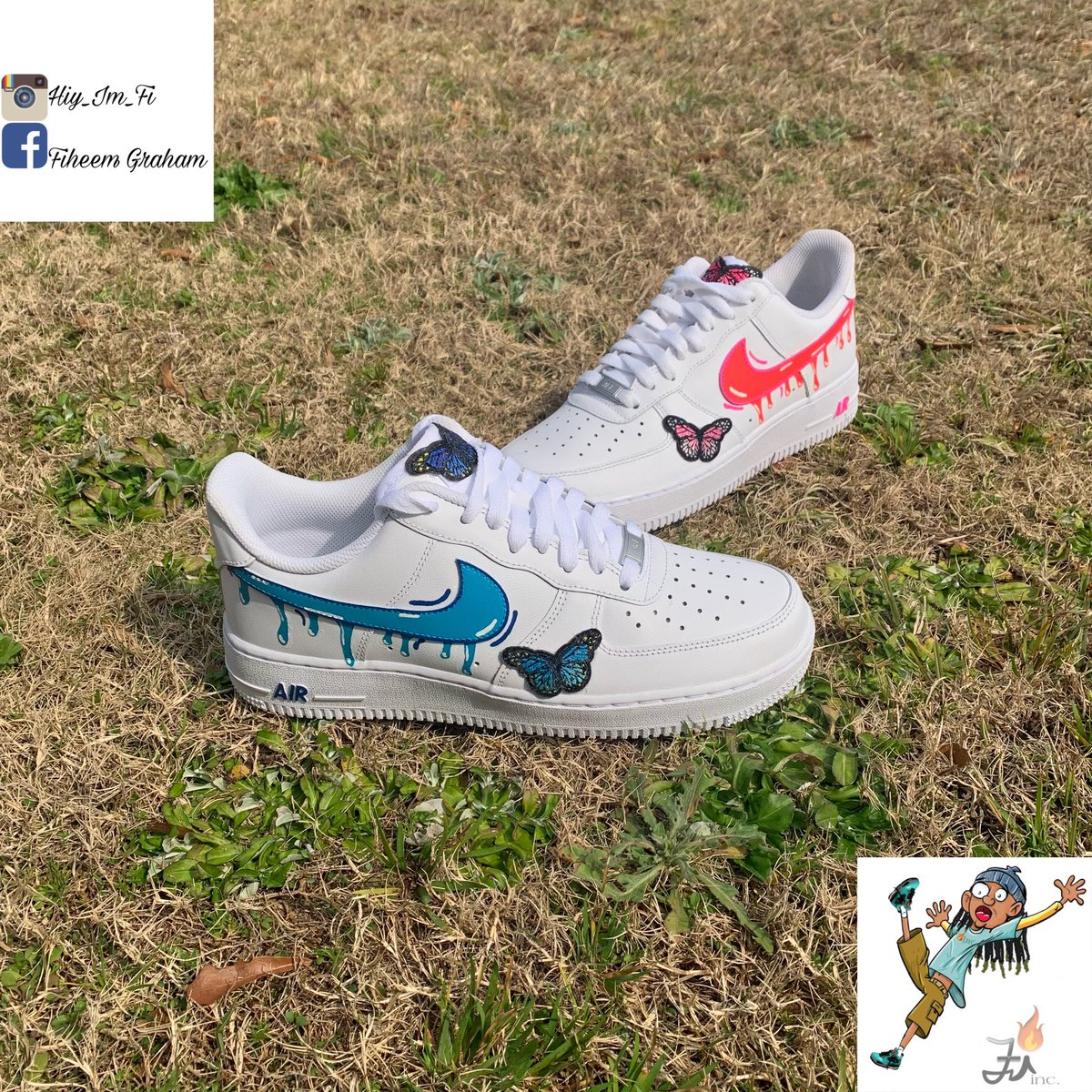 Hiy_Im_Fi's tweet photo. Custom “  CottonFly ButterCandy “ Nike AF1 🦋🍬🔥 (look at first comment for video)
#Fiinc #SupportFiInc ❗️( couldn’t think of a what to call them so, COMMENT WHAT YOU WOULD NAME THESE FORCES ❗️ GO ❗️ https://t.co/qpstjD63Yf