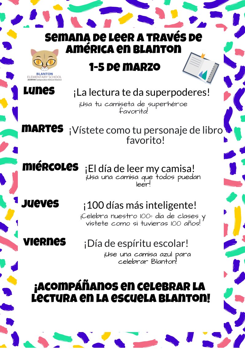 Next week is Read Across America Week! 📚 Check out how we are celebrating our ❤️ of reading and the 100th Day of School <a href="/BlantonElem/">Blanton Elementary</a> 🥳🎉