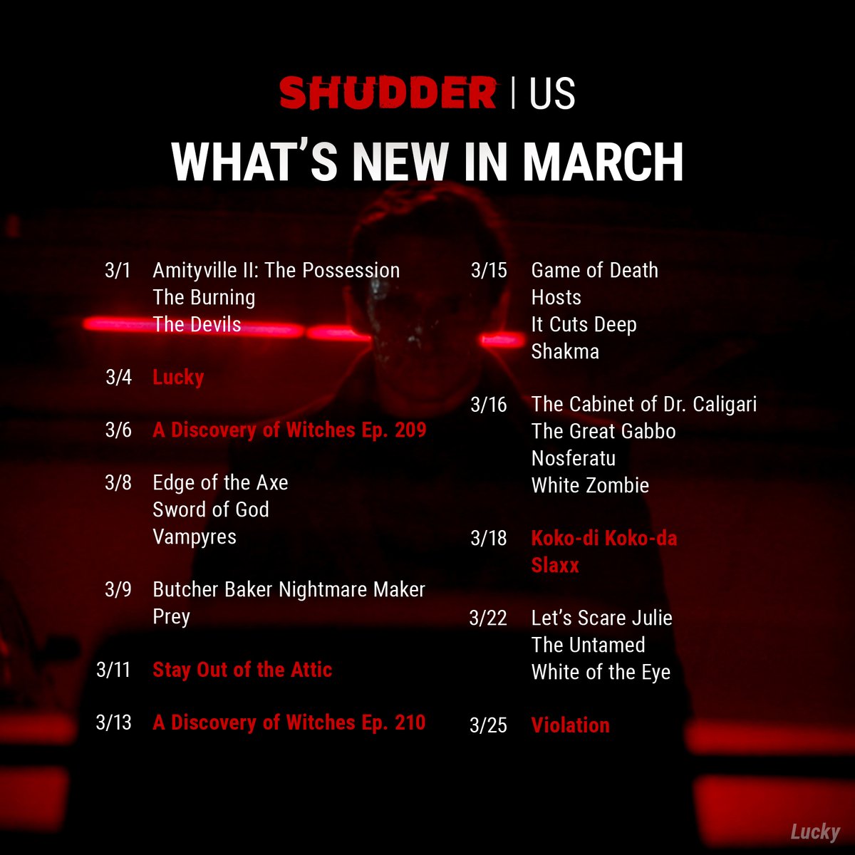 Genre-defining classics, fresh Originals and Exclusives, hidden gems, and underrated newcomers. March will be a hell of a month on Shudder 💀