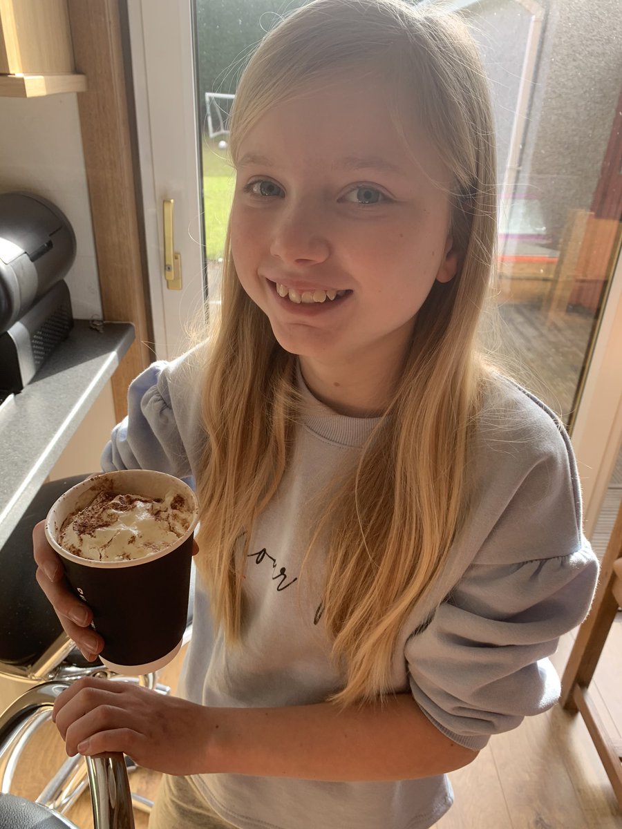 LisaHalliday3's tweet photo. @KinrossPrimaryS Lily enjoyed her hot chocolate today. We are extremely proud of how hard she’s work. https://t.co/60wYN6x8Kb