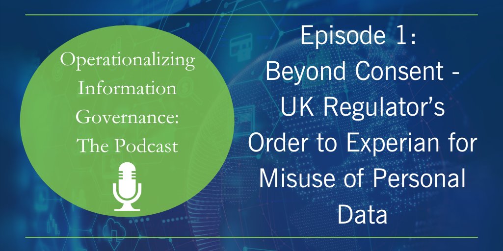 Learn how organizations can make fundamental operational changes to avoid enforcement action from data privacy regulators in the podcast Operationalizing Information Governance. Listen to episode one:
hubs.li/H0HjJ1b0
#dataprivacy
#informationgovernance