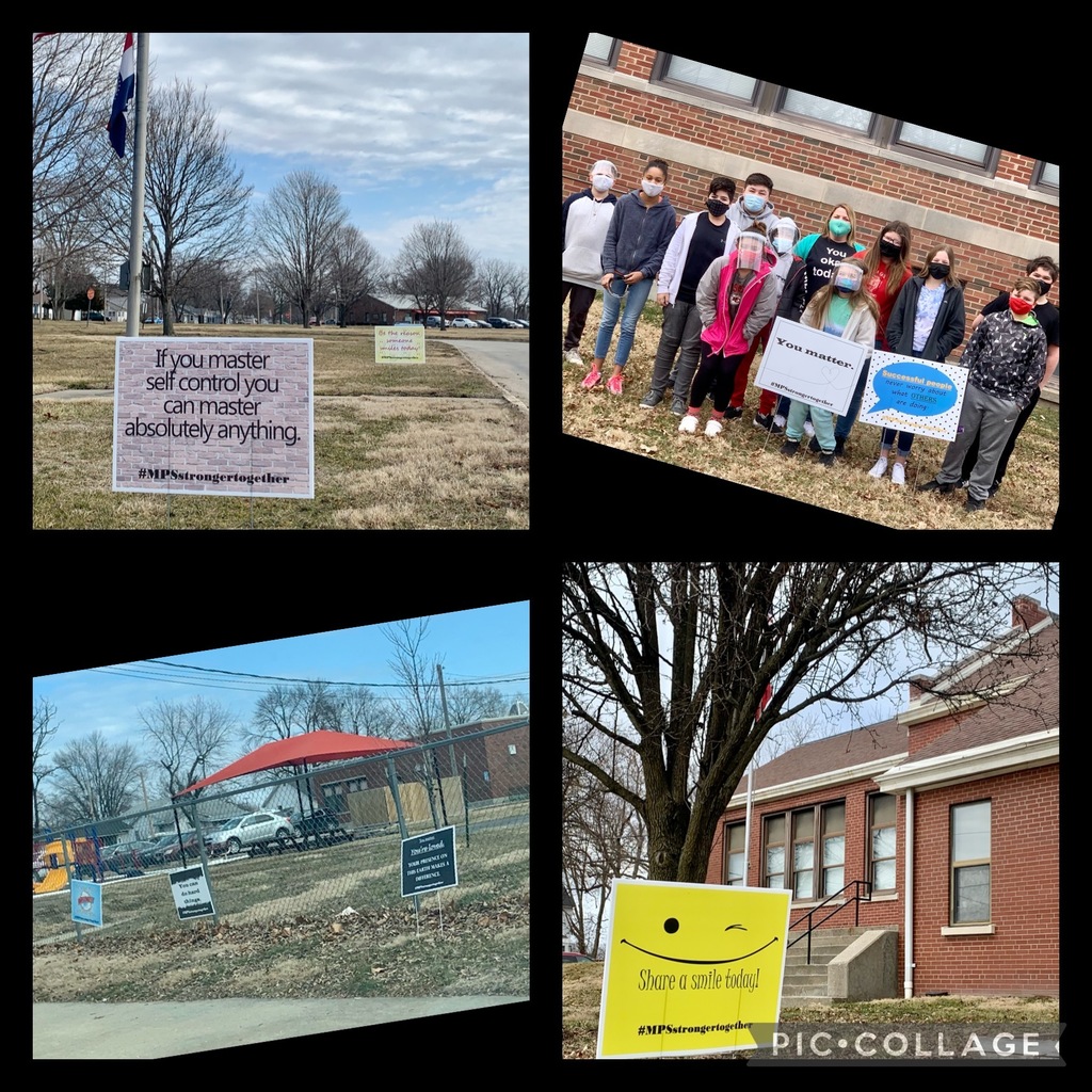 BuekerMiddle's tweet photo. Words have power and kindness is free! Check out the new yard signs around the district! We hope to brighten your day and help get your mindset right to know that YOU matter and YOU can make a difference! https://t.co/RMqc6fFP6V