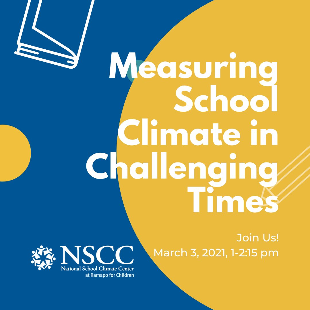 We’re excited to host our first webinar of the year! Join us on March 3 for a convo on how to measure school climate in challenging times. We'll talk school climate surveys, using data for action, and creating sustainable improvement. Register: bit.ly/3so1dTs #edchat
