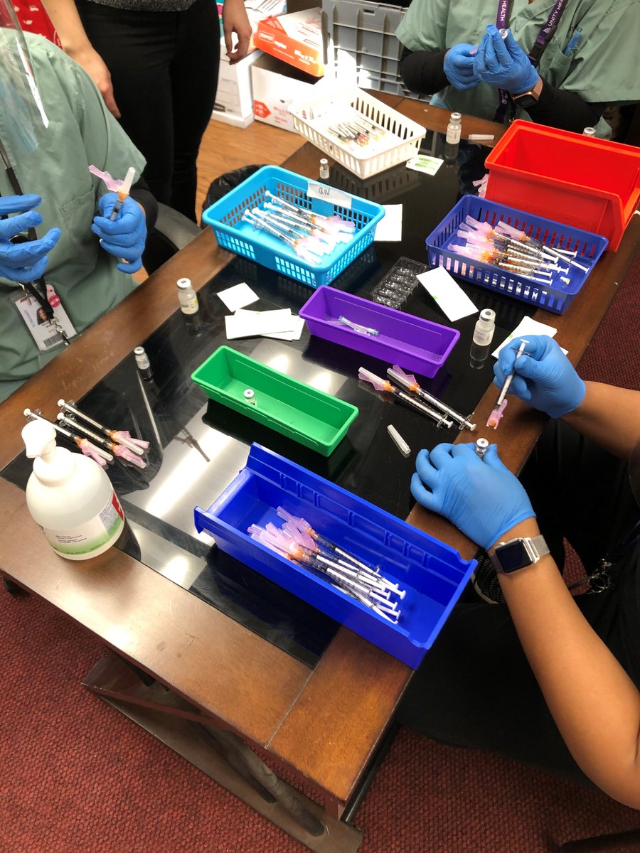 Today at #GoodShepherd vulnerable clients and senior residents receive their first does of  #COVID19 #vaccine in a pilot project with <a href="/UnityHealthTO/">Unity Health Toronto</a> partners.
#welcomehomeless #vaccinessavelives #gettheshot #wereinthistogether