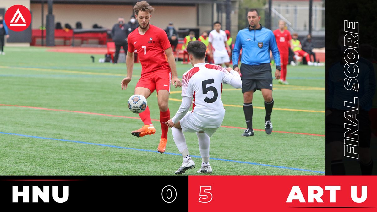 ARTU_Knights's tweet photo. A hat trick from Adrian Cekala helped @ARTUMSoccer send out its seniors with a 5-0 #PacWestMSOC victory over Holy Names in the final match of the season! #ArtSchool #SeniorDay https://t.co/SUzo39HZdU