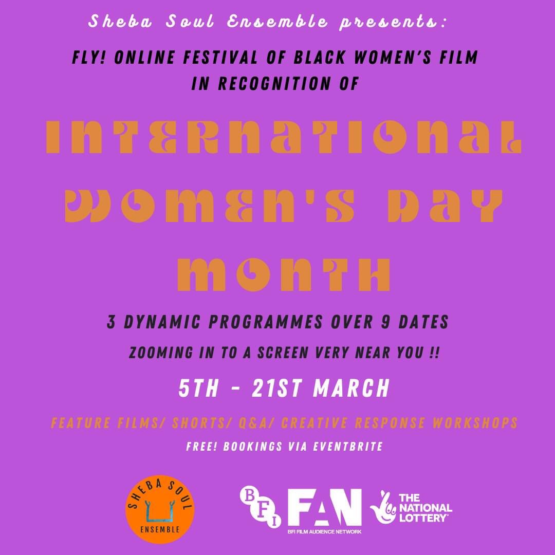 Our sister company have an amazing online free film festival launching next week Friday... book your tickets ! FLY! Festival of Black Women's Film is showing at a laptop near you in March 2021! 3 dynamic programmes across 9 dates 🎞📽💻🖤💜👌🏾 eventbrite.co.uk/e/fly-online-f…